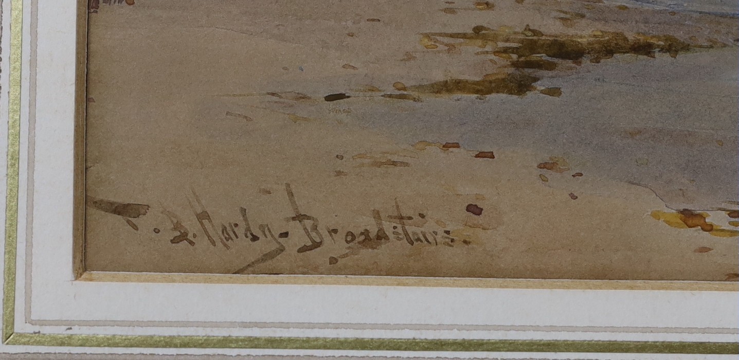 Thomas Bush Hardy RA; RBA (1842-1897), watercolour, 'Broadstairs’’, signed and inscribed, 17 x 37cm